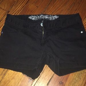 Black Jean shorts